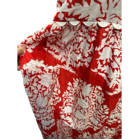 Tuckernuck Juliet Dunn Tie Shoulder Palladio Print Midi Dress - Picture 6 of 11